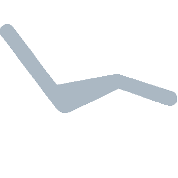 The image displays a modern, minimalist design of a recliner chair with an armrest on the left side, set against a black background.